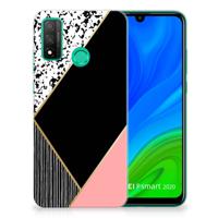 Huawei P Smart 2020 | TPU Hoesje | Zwart Roze Vormen