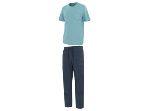 LIVERGY Heren pyjama (strepen/blauw, M)