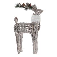Kerstversiering DKD Home Decor Wit Rendier 33 x 14 x 60 cm