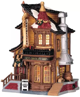 Lemax lucy&apos;s chocolate shop verlicht kersthuisje Caddington Village 2004