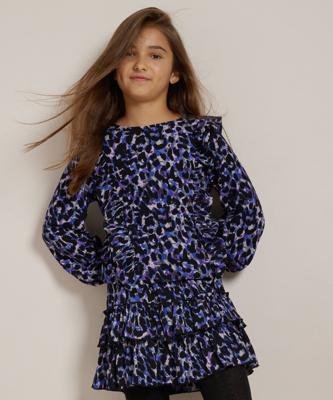 ruche top met all-over print