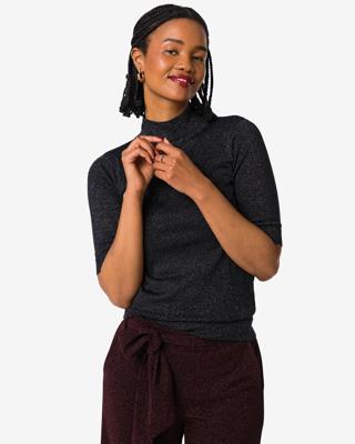 HEMA Dames trui Lily met glitter zwart (zwart)