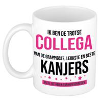 Cadeau koffie/thee mok voor collega - roze - trotse collega - keramiek - 300 ml   - - thumbnail