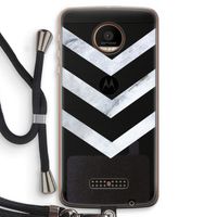 Marmeren pijlen: Motorola Moto Z Force Transparant Hoesje met koord