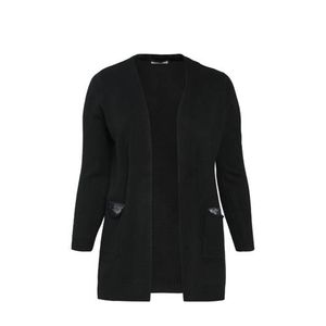 Paprika fijngebreid vest met pailletten zwart