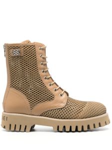 Casadei bottines en mesh - Marron