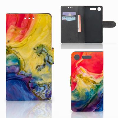 Hoesje Sony Xperia XZ1 Watercolor Dark Hoesje Sony Xperia XZ1 Watercolor Dark