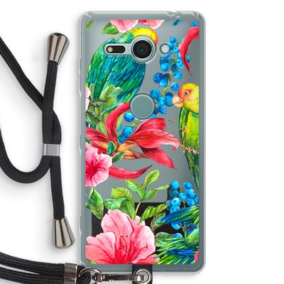 Papegaaien: Sony Xperia XZ2 Compact Transparant Hoesje met koord
