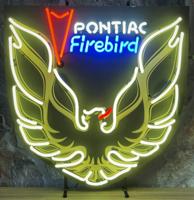 Pontiac Firebird Neon Verlichting Met Achterplaat 60 x 60 cm