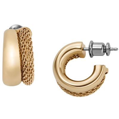 Skagen SKJ1595710 Oorringen Merete staal goudkleurig