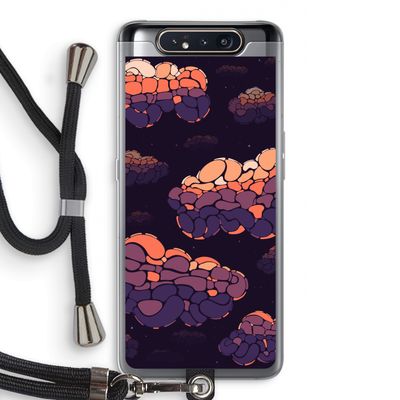 Patroon Wolken: Samsung Galaxy A80 Transparant Hoesje met koord
