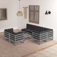 8-delige Loungeset met kussens massief grenenhout 8-delige Loungeset met kussens massief grenenhout