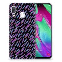 Samsung Galaxy A40 | TPU bumper | Feathers Color