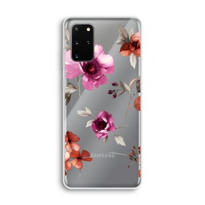 Geschilderde bloemen: Samsung Galaxy S20 Plus Transparant Hoesje