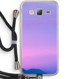 Sunset pastel: Samsung Galaxy J3 (2016) Transparant Hoesje met koord