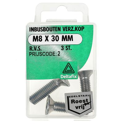 Inb.bout verz.kop m8x40mm rvs 2st - Deltafix