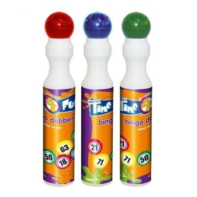 3x Gekleurde bingostiften - groen / blauw / rood - 43 ml - bingo stiften - spel onderdelen