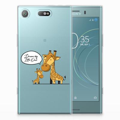 Sony Xperia XZ1 Compact Telefoonhoesje met Naam Giraffe Sony Xperia XZ1 Compact Telefoonhoesje met Naam Giraffe