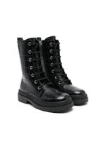 Versace Kids bottes La Medusa en cuir - Noir - thumbnail