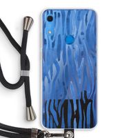Blauwe nerven: Huawei Y6s Transparant Hoesje met koord