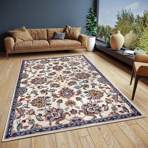 Vintage Vloerkleed Caracci Crème - 140x200cm - Creme Klassiek Vloerkleed - 123vloerkleed.nl is de online webshop voor vloerkleden en woonaccessoires.