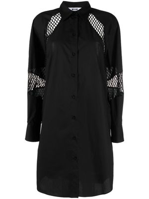 MSGM robe-chemise à coupe courte - Noir