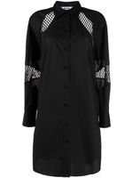 MSGM robe-chemise à coupe courte - Noir