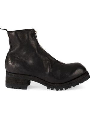 Guidi bottines à fermeture zippée devant - Noir