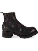 Guidi bottines à fermeture zippée devant - Noir