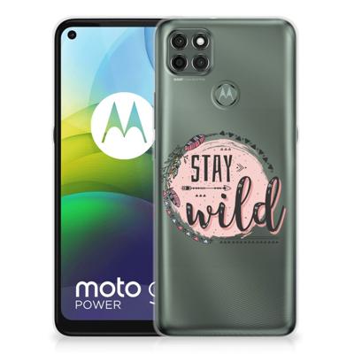 Motorola Moto G9 Power Telefoonhoesje met Naam Boho Stay Wild Motorola Moto G9 Power Telefoonhoesje met Naam Boho Stay Wild