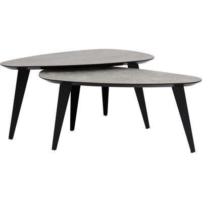 Salontafelset Luna Niervorm 95/95 cm