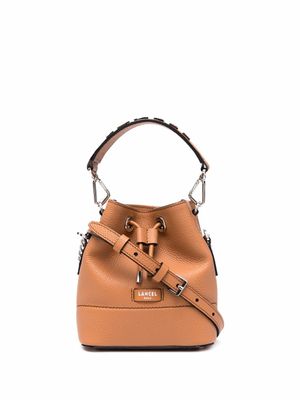 Lancel sac en cuir à lien de resserrage - Marron