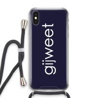 Gijweet: iPhone X Transparant Hoesje met koord
