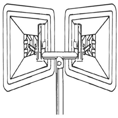 Moravia 245.11.466 Vorkopzetstuk voor verkeersspiegels (b x h) 85 cm x 54 cm