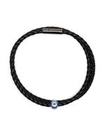 Tateossian bracelet tressé à breloque Evil Eye - Noir Tateossian bracelet tressé à breloque Evil Eye - Noir