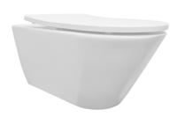 Xellanz Stereo rimless wandcloset met Shade toiletzitting mat wit
