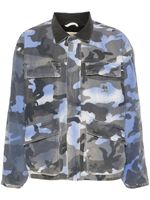 Stüssy veste à motif camouflage - Bleu