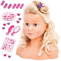 Super Model kaphoofd met make-up, 27 cm Super Model kaphoofd met make-up, 27 cm