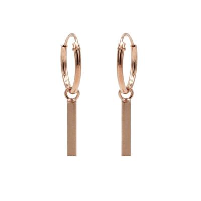 Karma Oorringen Hoops Square Tube Rosé