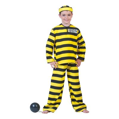 Carnaval verkleedkleding boevenpak - geel/zwart - voor kinderen - Boef Carnaval verkleedkleding boevenpak - geel/zwart - voor kinderen - Boef