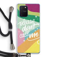 Don't call: Samsung Galaxy Note 10 Lite Transparant Hoesje met koord
