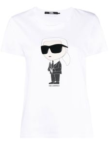 Karl Lagerfeld t-shirt Ikon K en coton biologique - Blanc