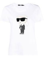 Karl Lagerfeld t-shirt Ikonik en coton biologique - Blanc