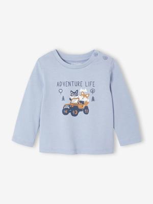 Decoratief T-shirt babyjongen blauw