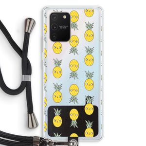 Ananas: Samsung Galaxy S10 Lite Transparant Hoesje met koord