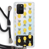 Ananas: Samsung Galaxy S10 Lite Transparant Hoesje met koord
