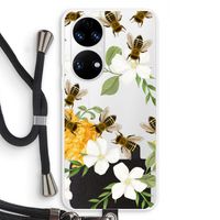 No flowers without bees: Huawei P50 Transparant Hoesje met koord