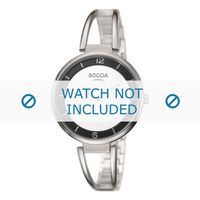 Boccia horlogeband 3260-01 Titanium Zilver 10mm Boccia horlogeband 3260-01 Titanium Zilver 10mm