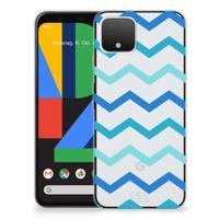 Google Pixel 4 | TPU bumper | Zigzag Blauw