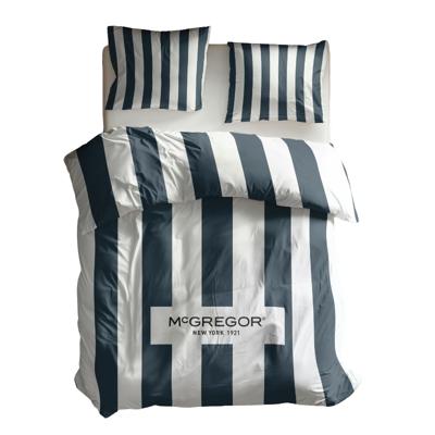 Dekbedovertrek McGregor - Eenpersoons (140x220 cm) - Wit/ Blauw Polycotton - Dessin: - McGregor - Dekbed-Discounter.nl